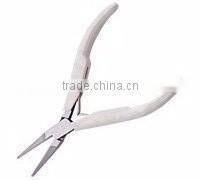 Long pointed nose pliers spring,White Molded Handle SM-3102