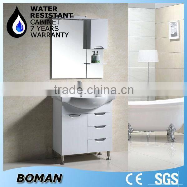 new style wall mounted bathroom cabinet with wash basin, mirror and light