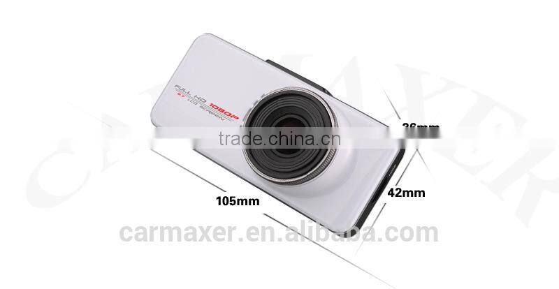 new fasion dual camera car black box car video camera recorder with gps