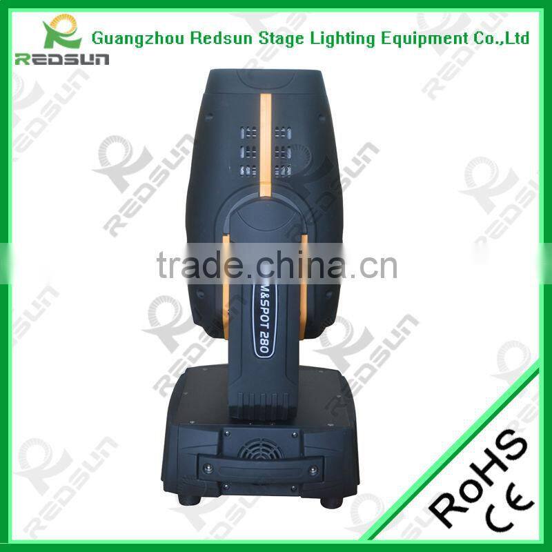 Professional disco lights dmx dj equipment 280w beam spot wash moving head