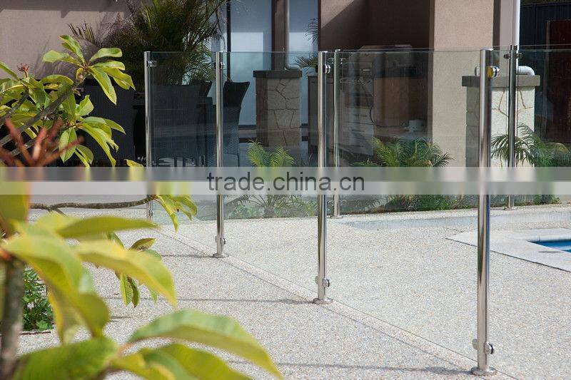 stainless 304/316 Pipe Glass Clamp glass holder for square post