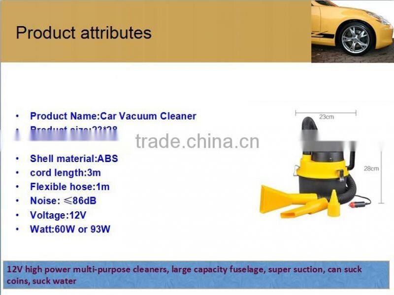 car accessaries car 12v portable car vacuum cleaner with 3m wire