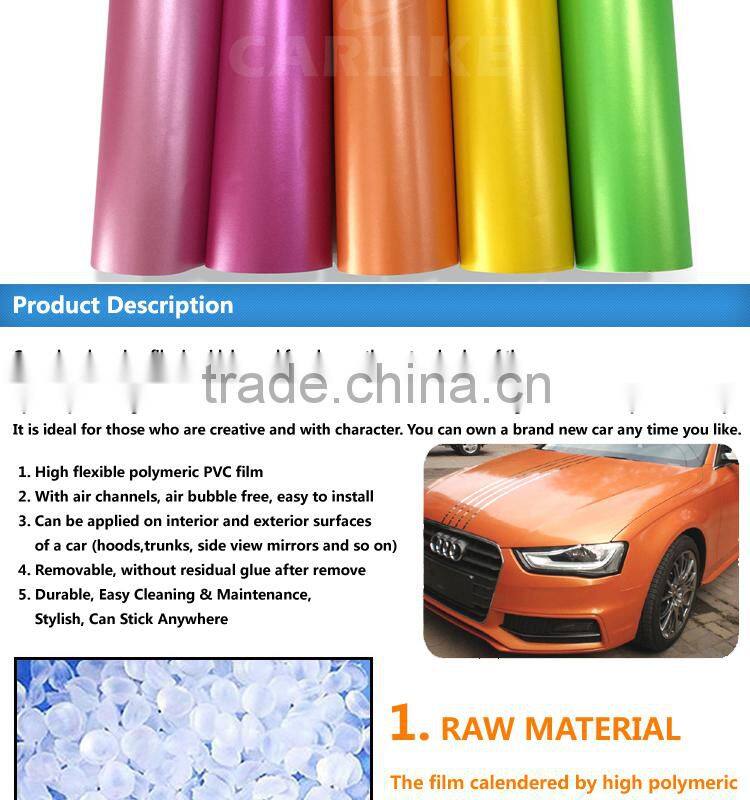 CARLIKE Matt Green Candy Color Vinyl For Car Body Wrapping Foil Design