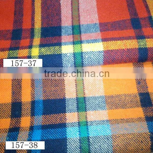 16*16 58*52 cotton/polyester yarn dyed flannel fabric for shirt with ready bulk good quality