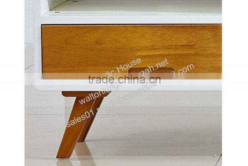 Best sell!! Scandinavian style, white paint carcass, oak drawer front, Swedish design TV stand