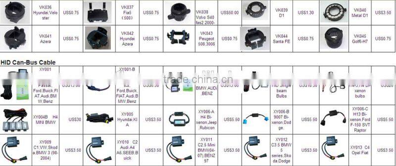 H1 H3 H7 H8 H9 H10 H11 H13 9004 9005 9006 9007 HID Xenon bulbs relay cable
