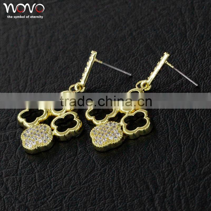 Custom Yellow Gold Plated Brass Earring jewelry
