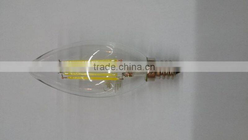 Full glass Dimmable e14 e12 4w led filament bulb