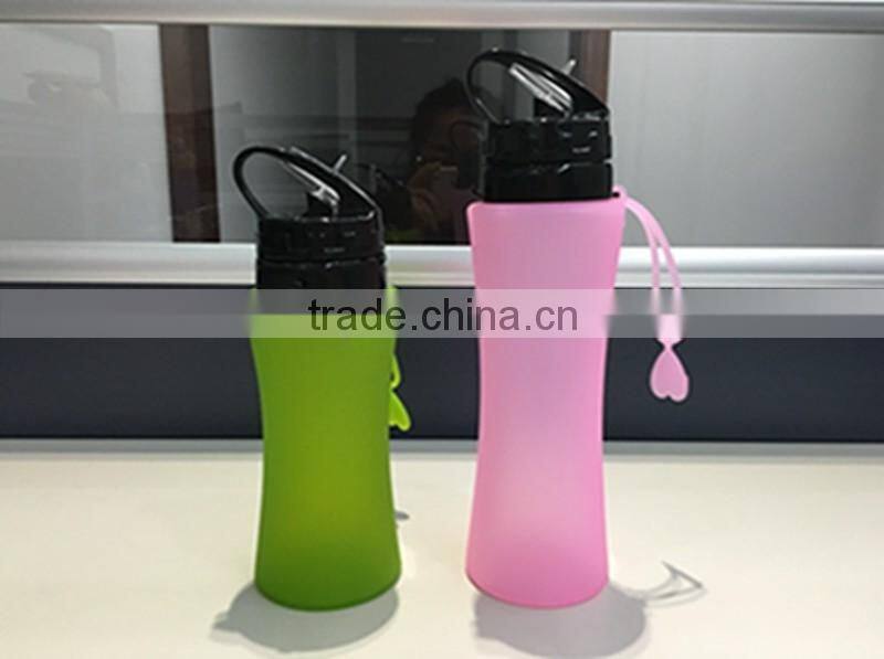 750ml & 500ml silicone water bottle, BPA free collapsible water bottle,