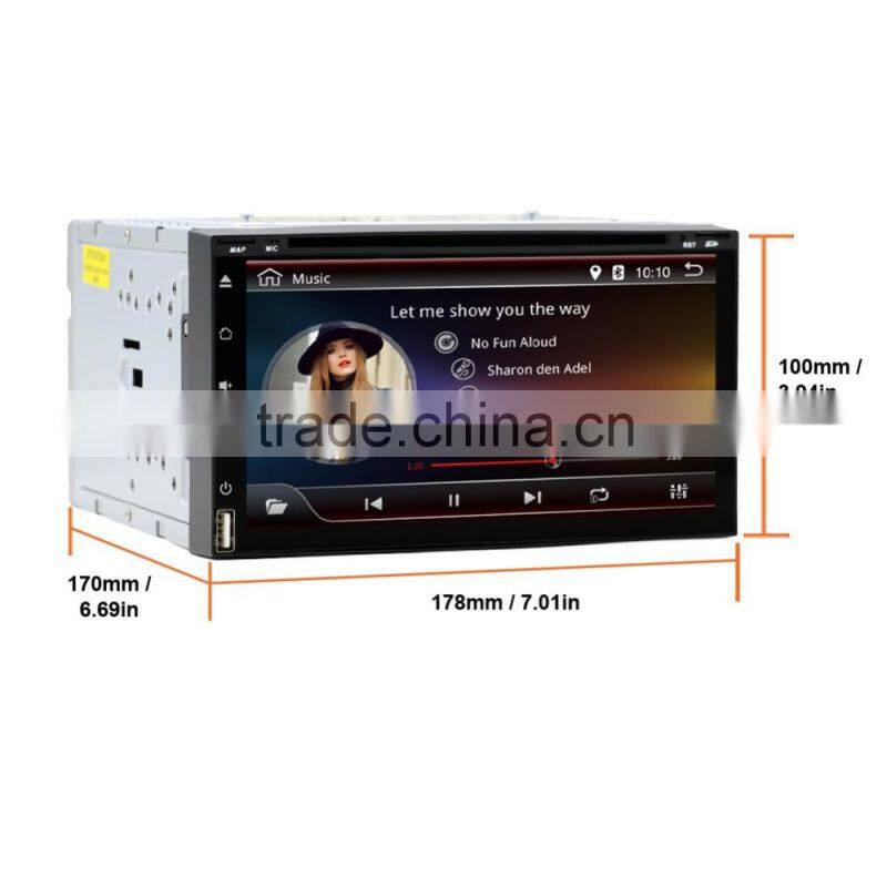 2016 universal and hot selling 2 din android gps