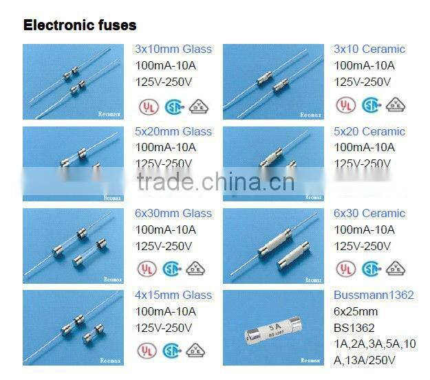 6x30 Glass Tube/Ceramic Tube Fuse 250V