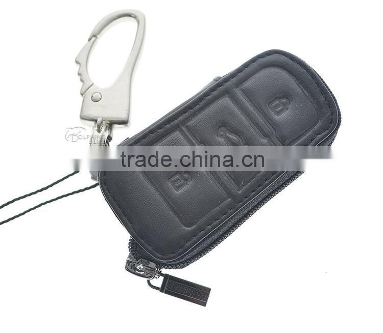 Car Genuine Leather Key Cover Case 3 button Smart For Volkswagen VW Jetta MK6 Tiguan Passat Golf POLO CC 012