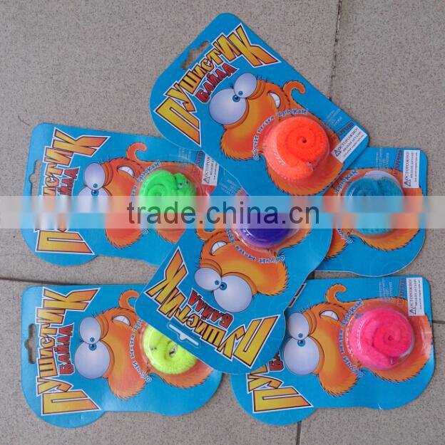 2016 Italy blister card magic tricks mr fuzzy magic worm toy