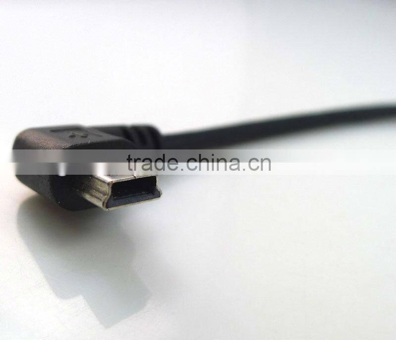 20CM Right Angle Mini USB B Male To Female Extension Cable
