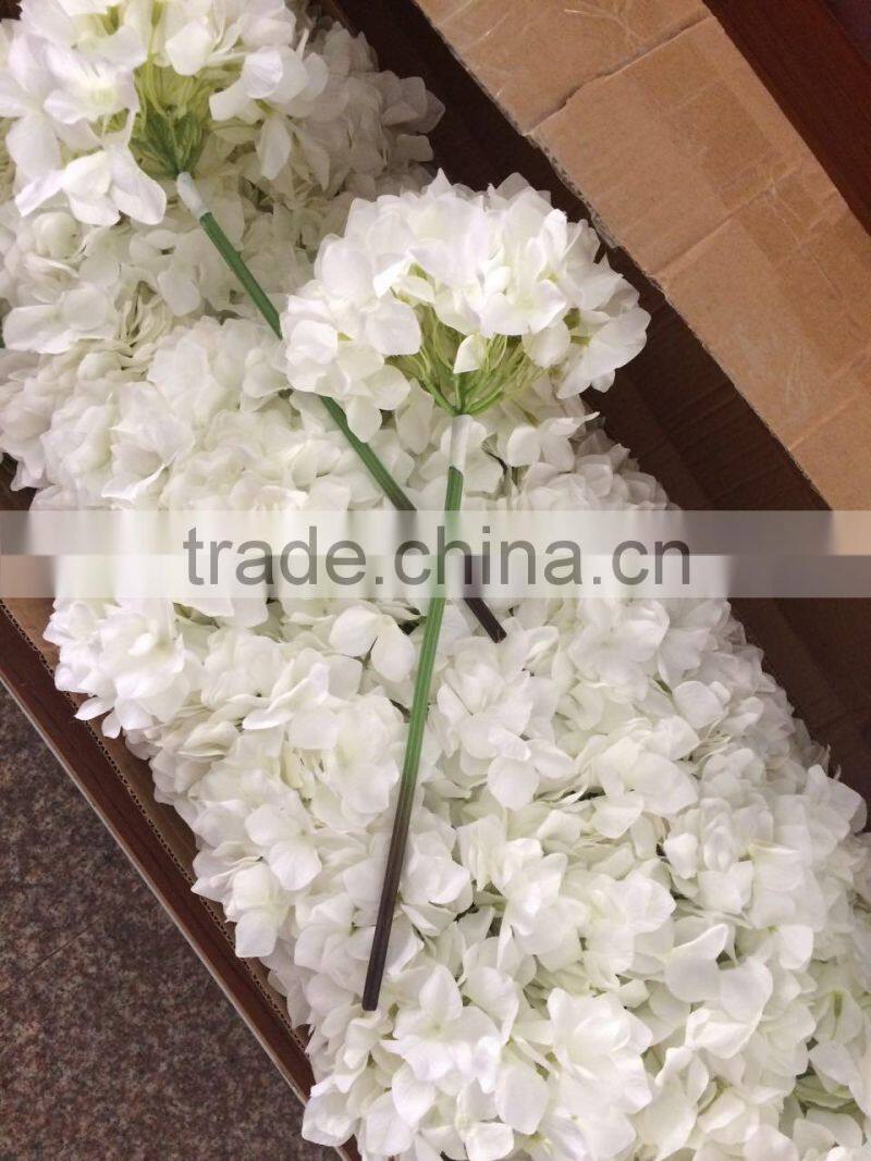 Wholesale Cheap Real touch silk artificial flowers wedding flowers single stem hydrangea