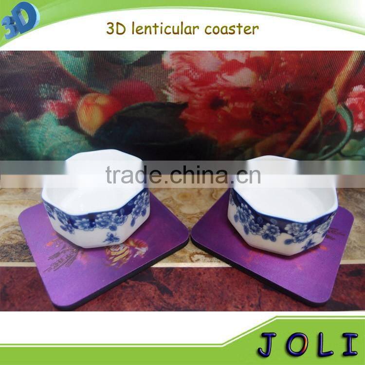 hotsale 3d lenticular coasters for table decoration
