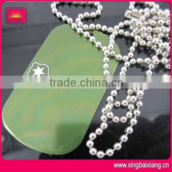 Custom anodized aluminum dog tag with laser engraving