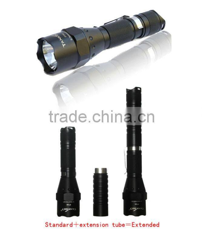 Tactical Flashlight Led Cree Led Bulb Flashlight With Extension Tube Pt40