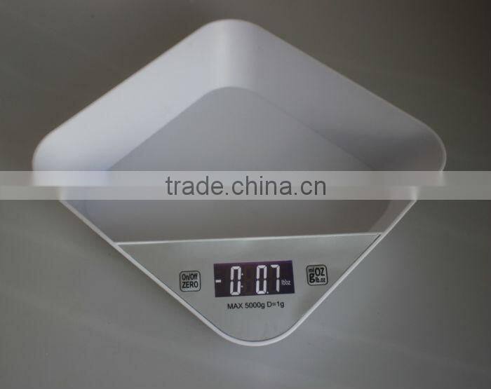 2014 Newly 5kg Digital weight kitchen food tray scale