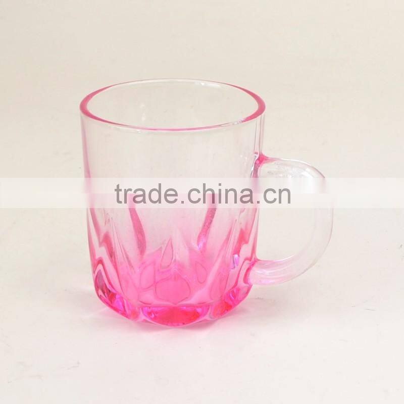 Home Use Glass Cup with Handle 200ml Coffe Cup Glass Tea Cup