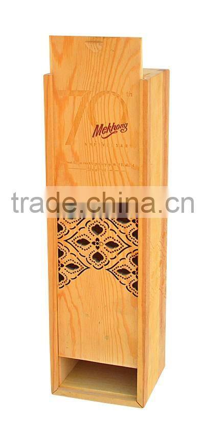 Cheap wooden wine bottle box wooden wine box single bottle wine box