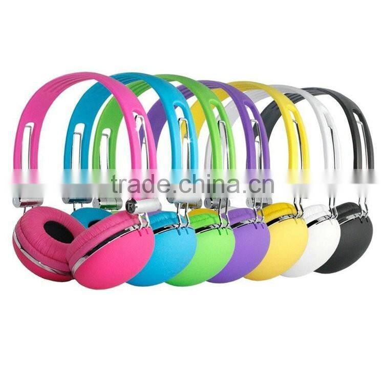 Factory price Colorful popular Stereo Wired Headphone with 1 year warranty