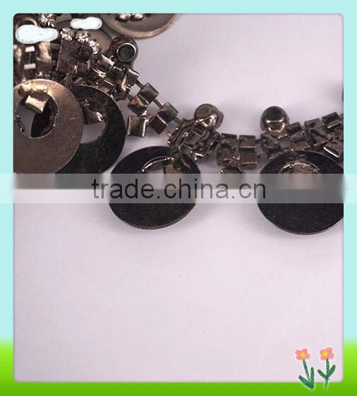 2016 Cheerfeel bling black plated rhinestone chain for decoration