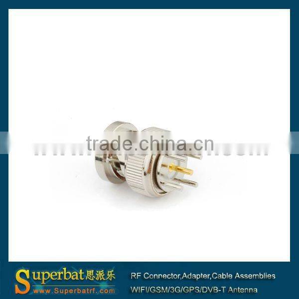 BNC Thru Hole Plug Vertical PCB Mount mini bnc connector
