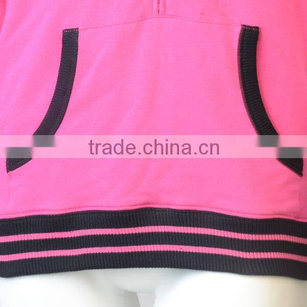 cheap hoodies wholesale logo printed hot pink fashion for women