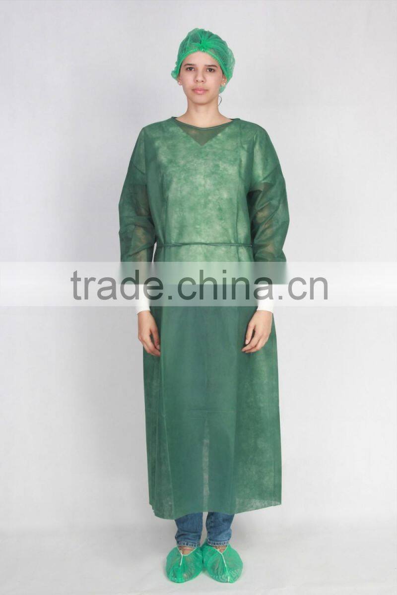 CE,ISO, FDA lightweight non woven disposable visiting isolation gowns