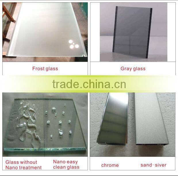 Galss shelf brass hinge SUS handle shower bath screen EX-233-2