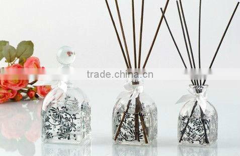 clear glass diffuser bottles square