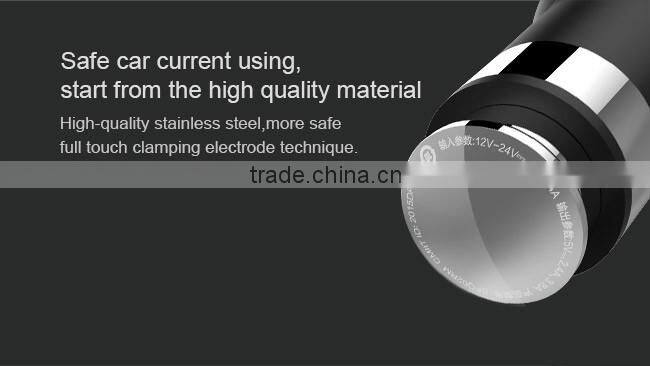 Roidmi wholesale multi-function Fashional Design Bluetooth 2 port wireless usb Electric car charger with output 5V 2.4A 2nd gen