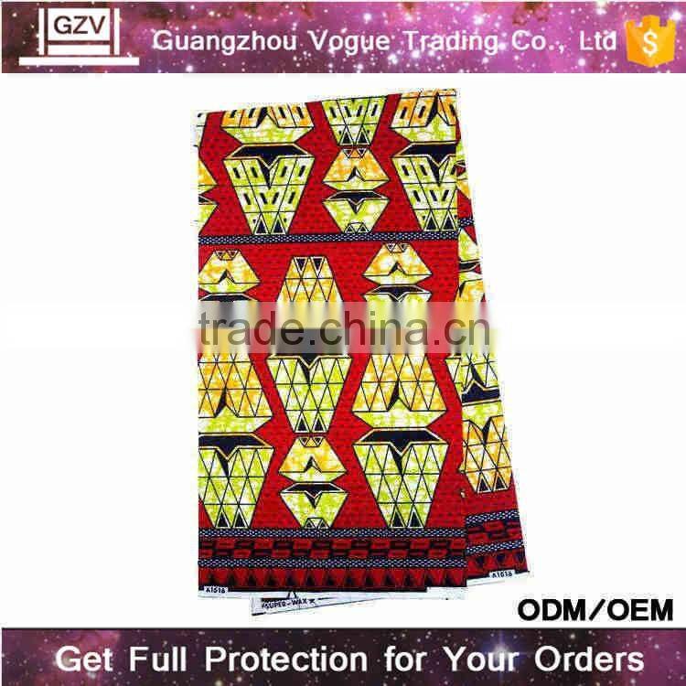 alibaba hot sale vogue brand high quality 100% cotton african tribal fabric