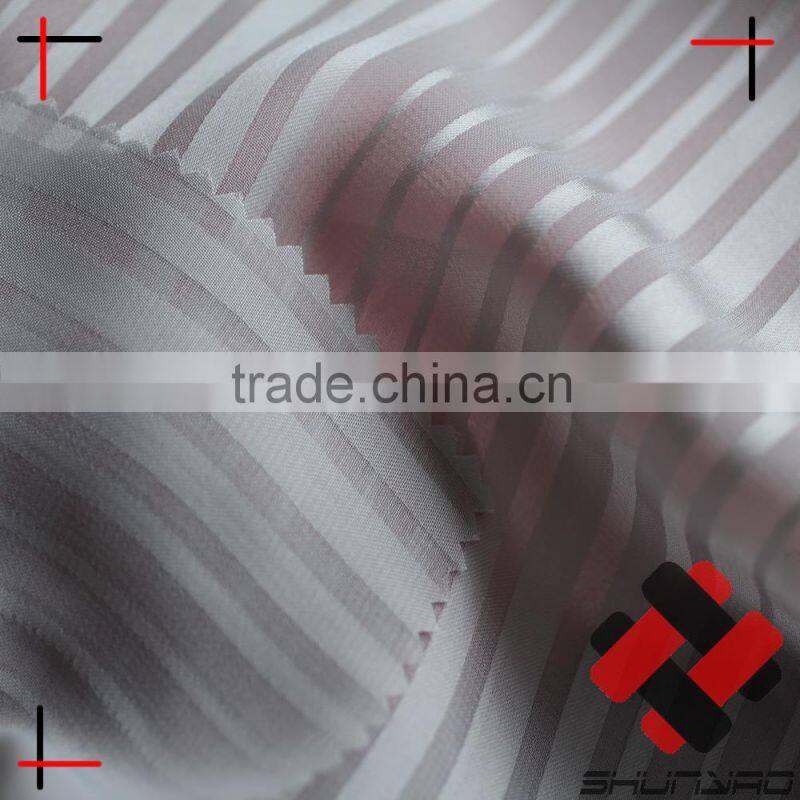 wholesale polyester satin stripe Chiffon fabric for fashion girl dress