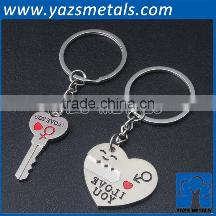 cute Custom metal couple keychain for lovers