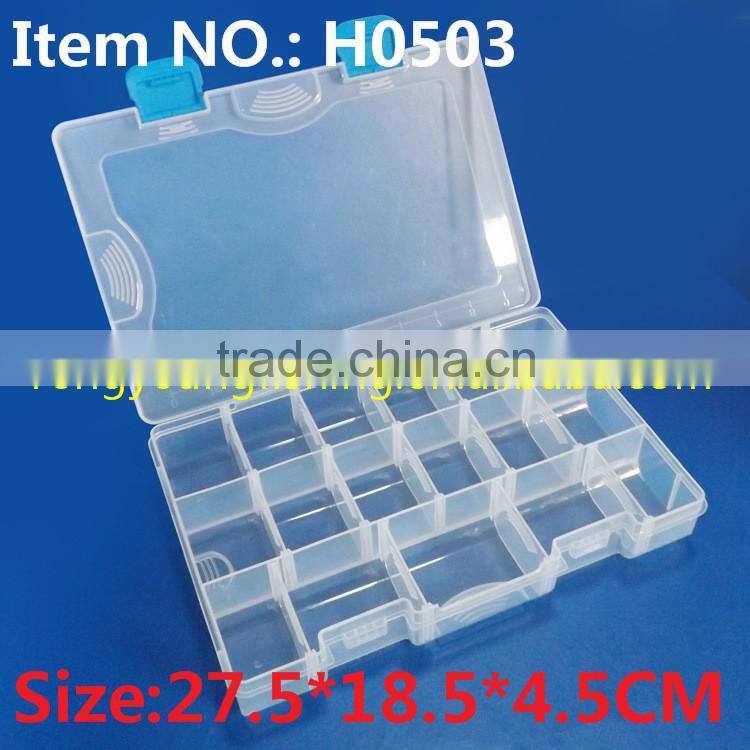 H0412 27.5*18.5*4.5Cm Multipurpose Plastic Box Fishing Tackle Box