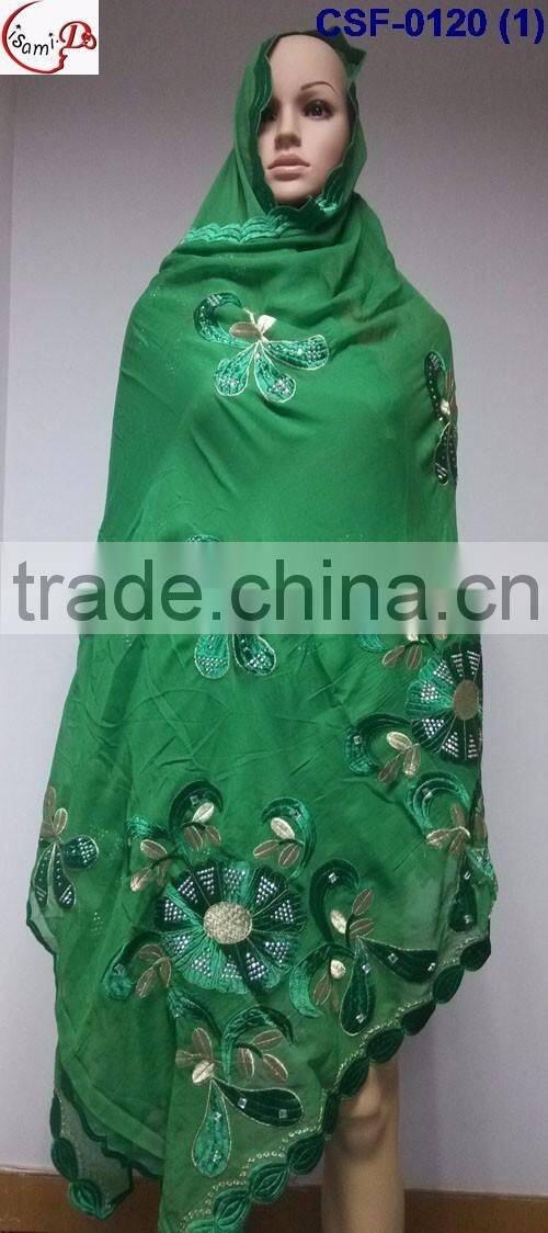 CSF-0120(8) 2016 hot sale Muslim scarf, embroidery scarves, shawls, wrap and pashmina