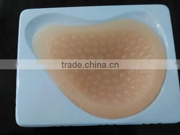 KVS light silicone fake breast form for mastectomy breast cancer woman backside massage effect design false artificial boobs
