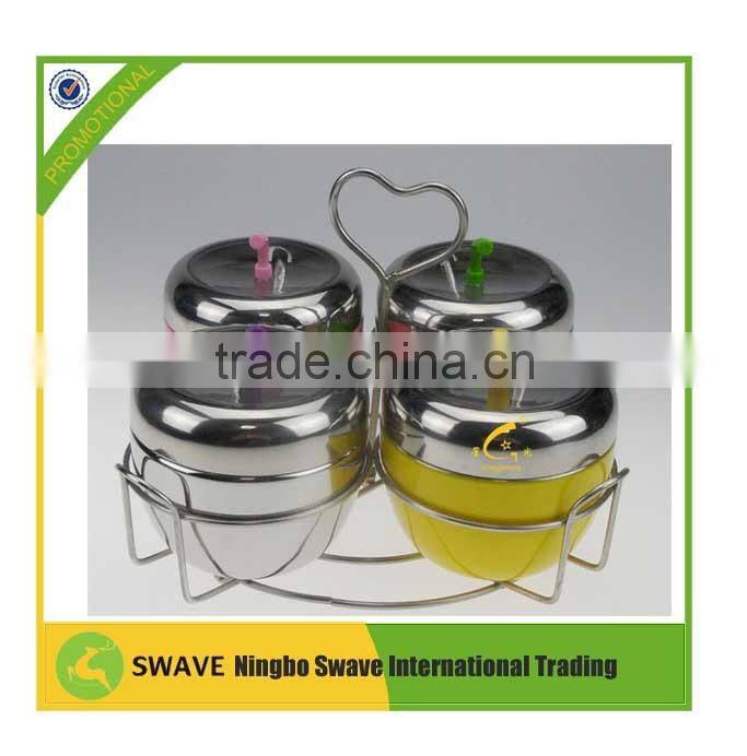 2016 apple shape colorful stainless steel Seasoning pot P77150
