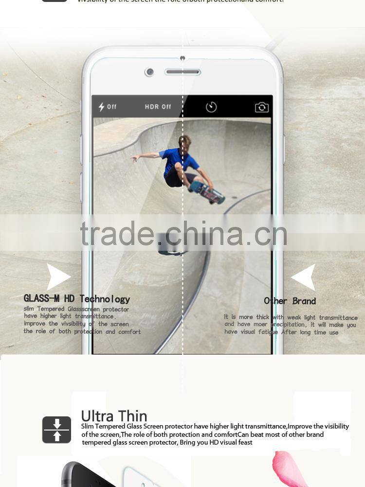 Factory Price Premium Good Quality Tempered Glass for iphone 7 Abrasion proof tempered glass protector