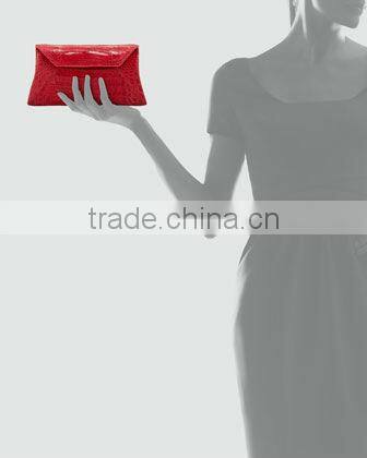 faux Crocodile Convertible Clutch Bag