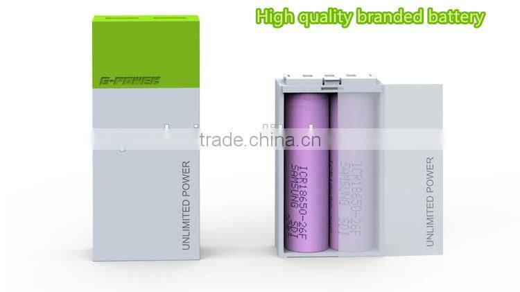 2015 power bank supplier/10000mah external battery powerbank/led light mobile charger