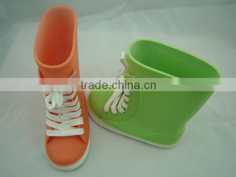 Kid Shoeslace PVC Rain Boot