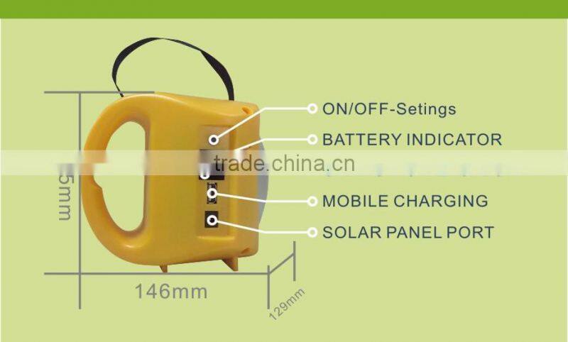 Solar LED lantern with hand string