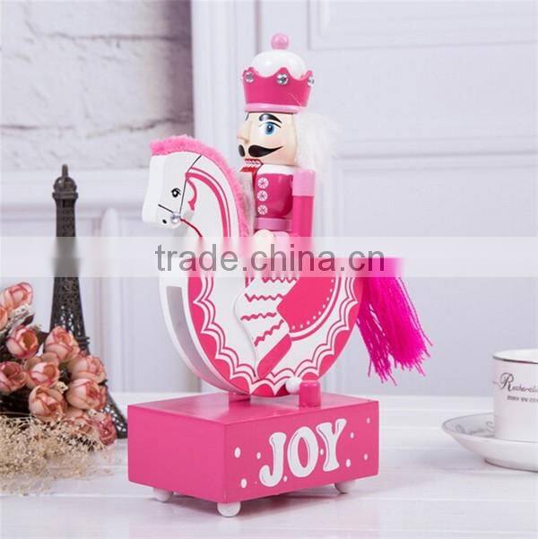 Wooden nutcracker decoration items christmas promotive gift