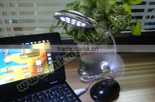 13 LED Fashion USB Lamp with Fan