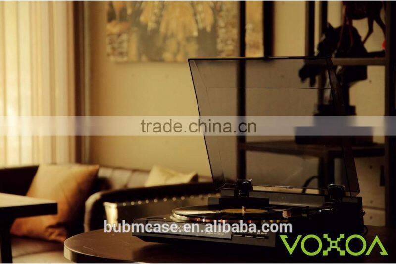 VOXOA T30 Full-Auto belt-drive turntable player, modern phonograph, USB record player