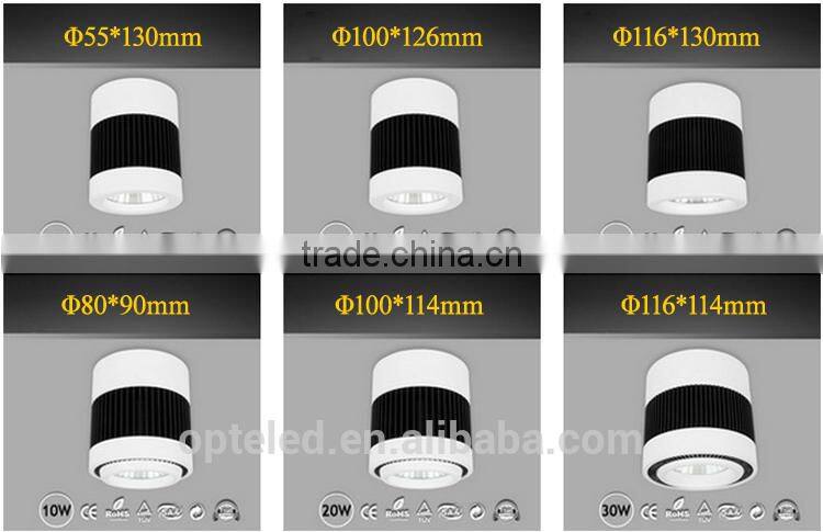 Round surface-mounted led down light fixtures