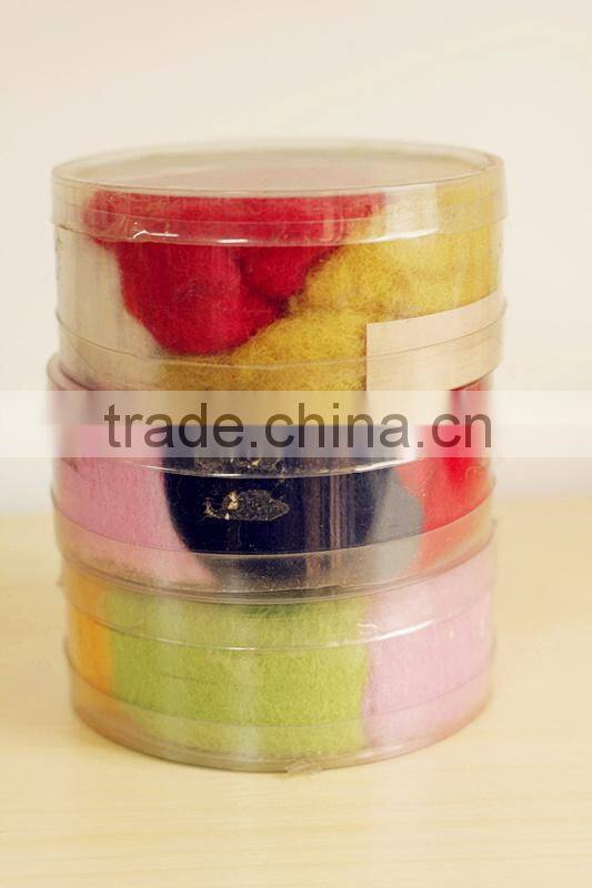 Dyed 100% Merino raw wool for wet and dry felting